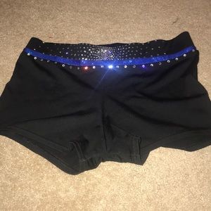 Blue rhinestone spandex